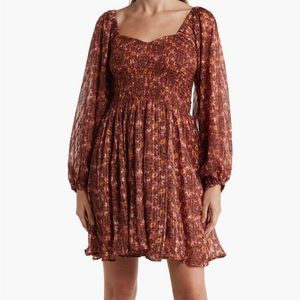 Angie long sleeve sweetheart dress